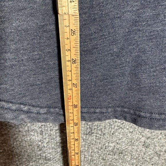 Lucky Brand Venice Burnout Henley Hoodie Mens Medium Blue Short Sleeve Pullover - Picture 6 of 10